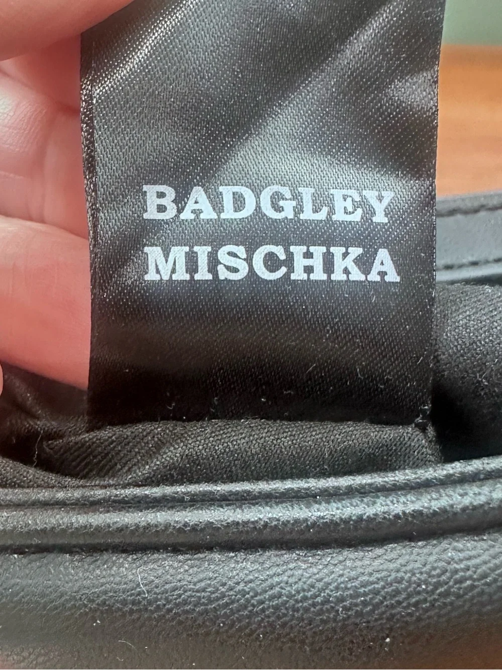 Badgley Mischka Vegan Leather Quilted Stud Shoulder Bag With Chain Strap, Black